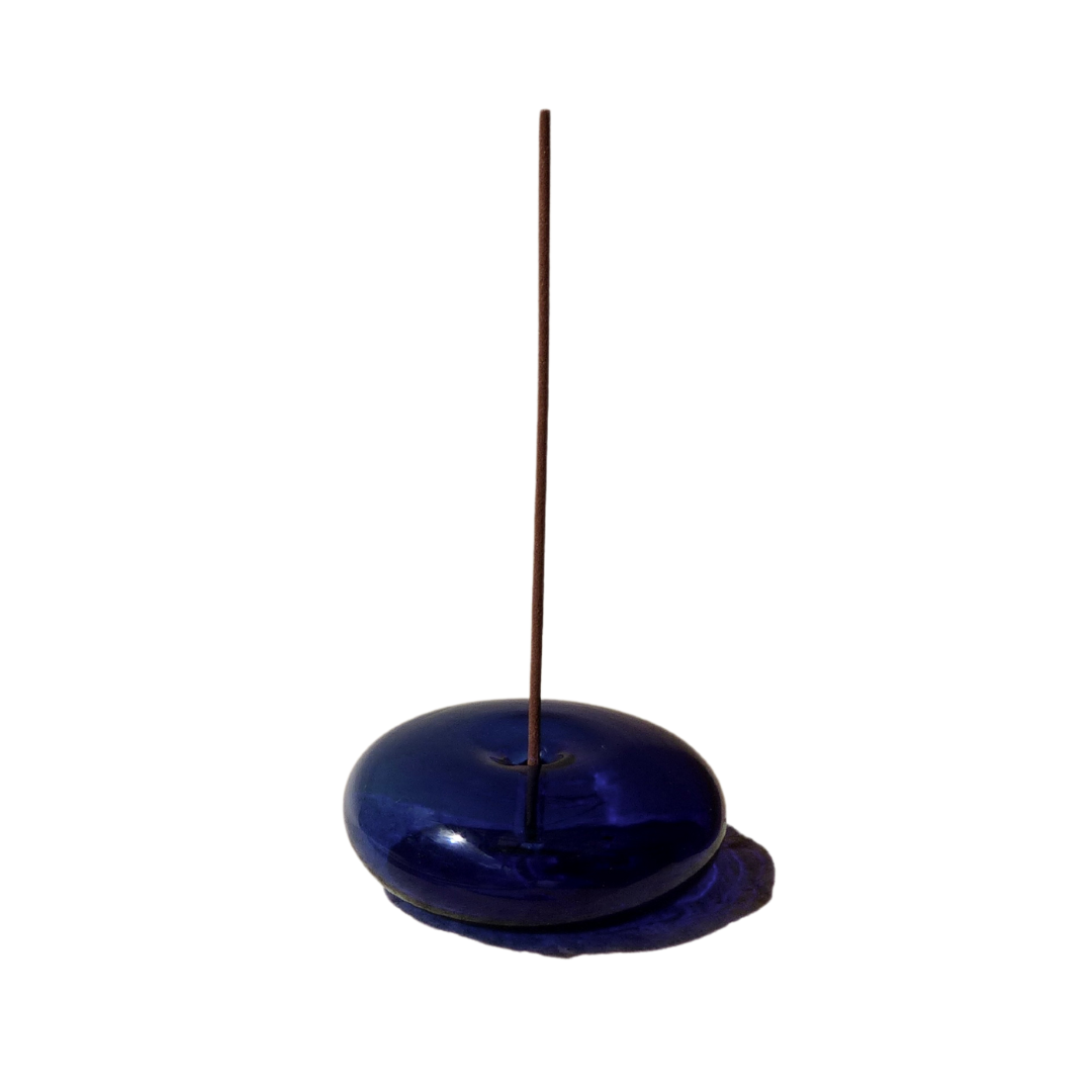 Glass Vessel Incense Holder - Cobalt main image 0