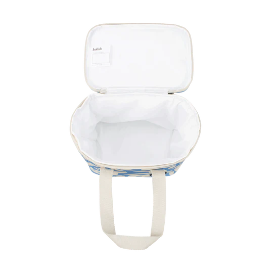 Cooler bag with visible brand logo on a white background