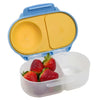 Bento box with strawberries on a white background