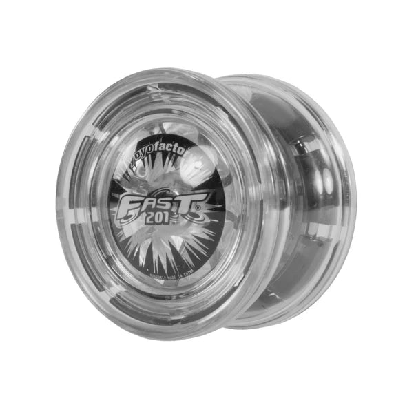 Clear yoyo with 'Toyofactory' branding on a white background