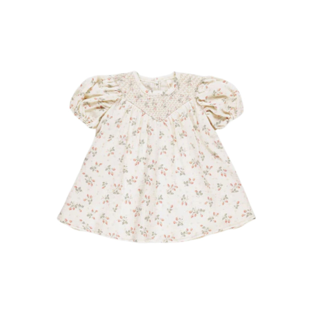 Quincy Mae - Carina Dress - Strawberries print babydoll dress