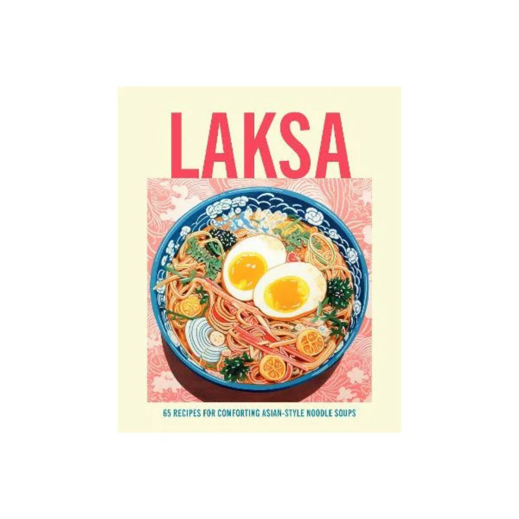 Laksa recipe book with a noodle laksa soup on the cover