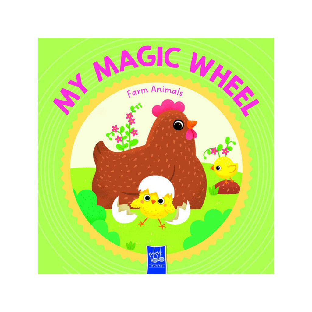 My Magic Wheel childrens .book with an image of a hen and chick