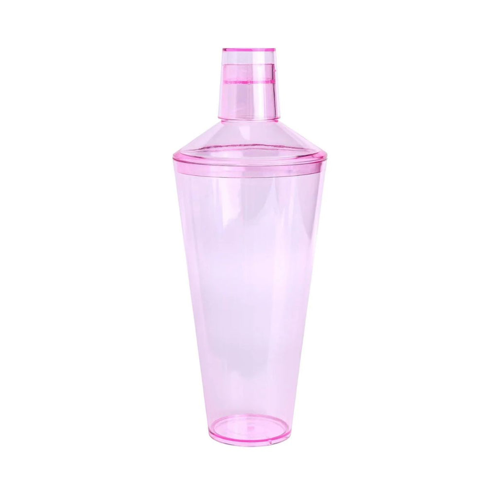 Pink cocktail shaker on a white background