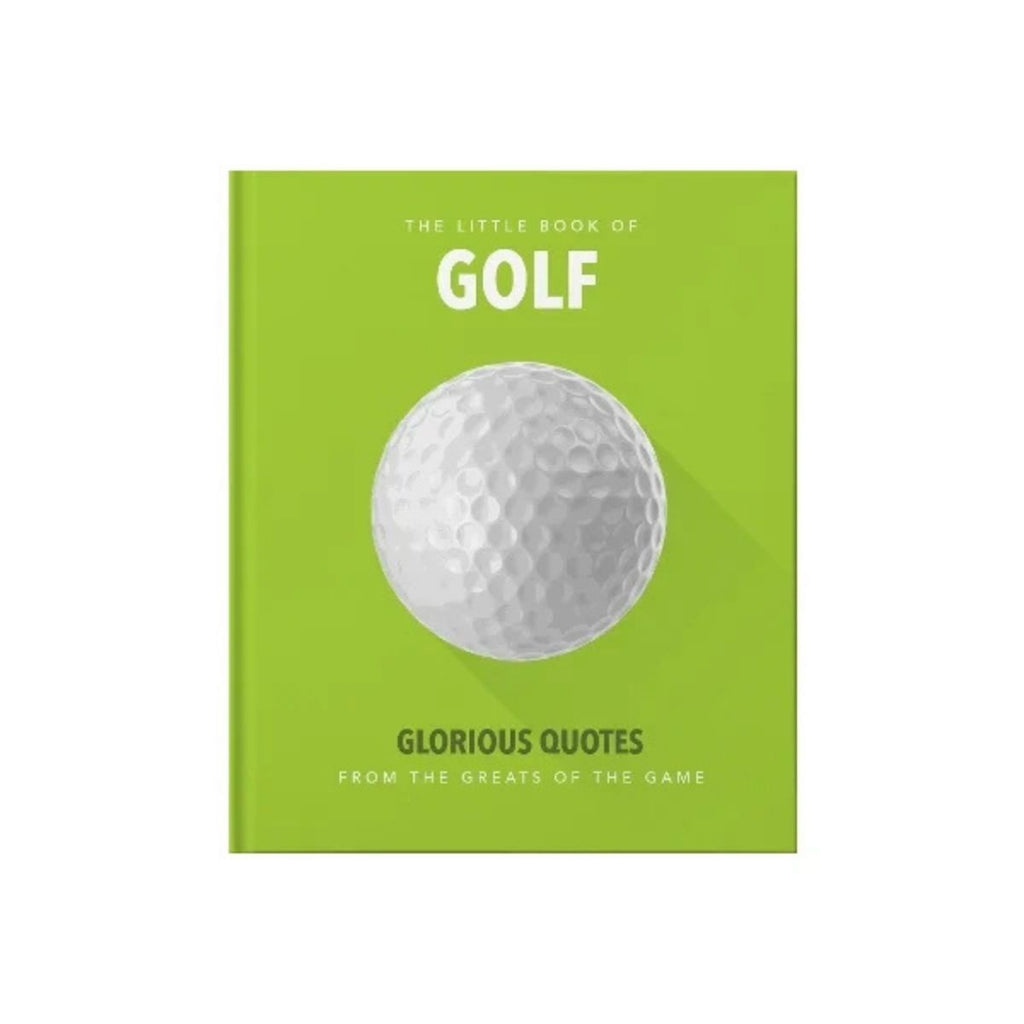 Book titled 'The Little Book of Golf' with a golf ball on a green background