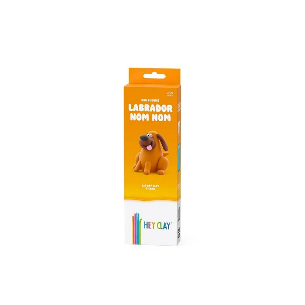 Box of Hey Clay Labrador dog modeling clay on a white background