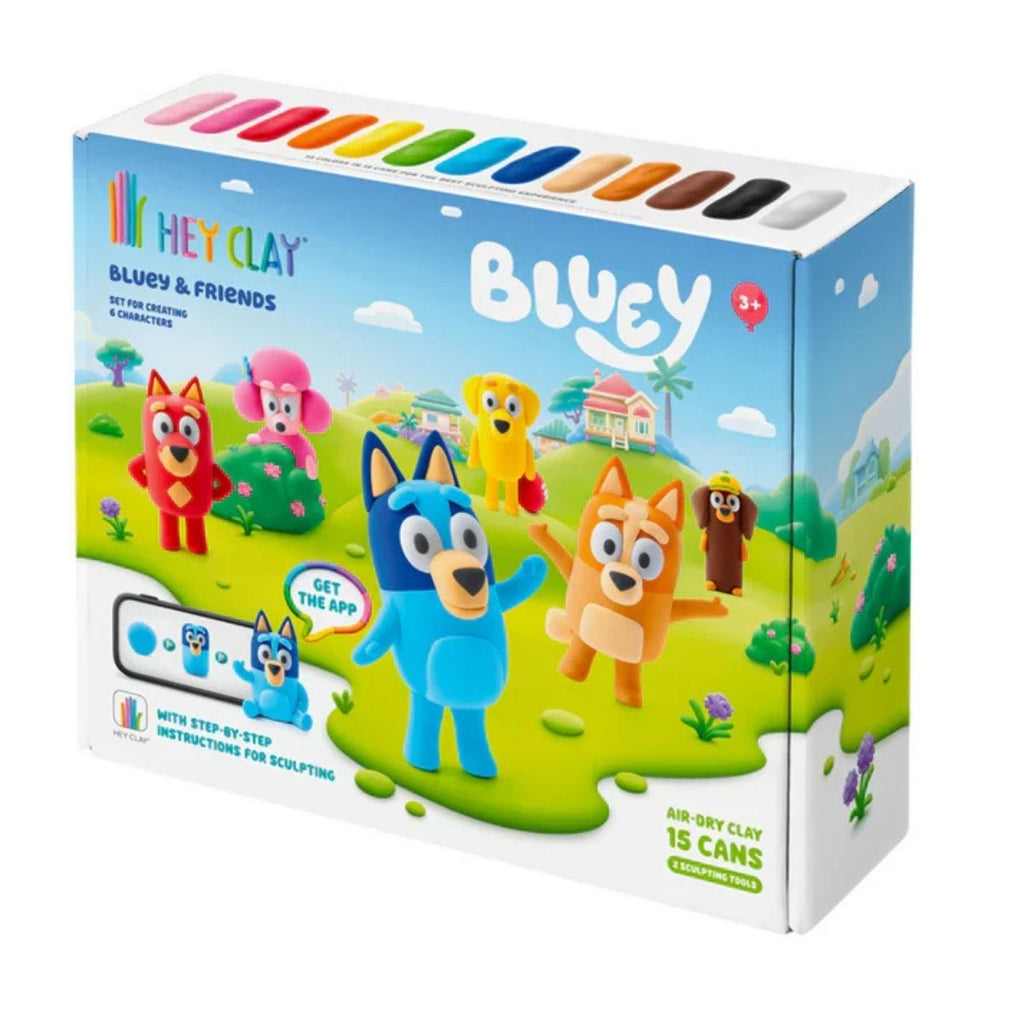 Box of Bluey and Friends clay set with colorful packaging