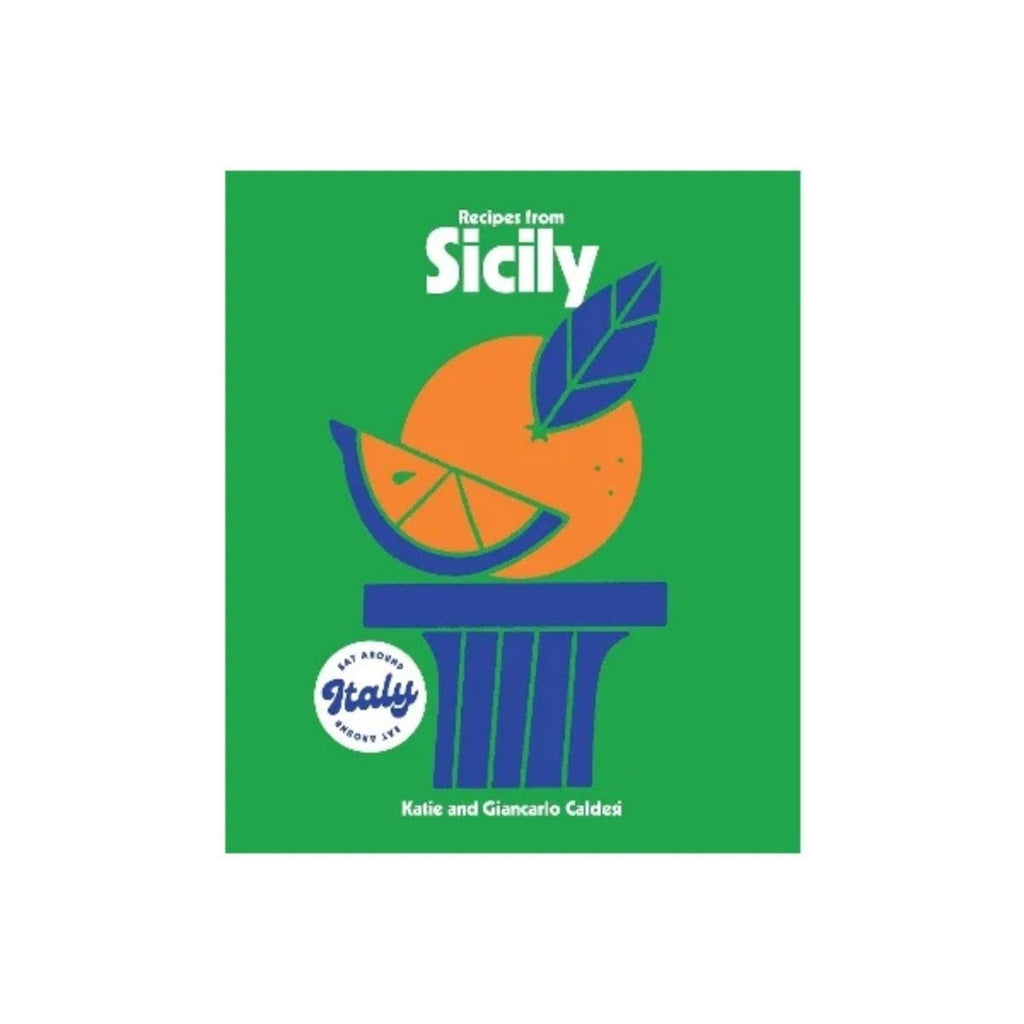 Book cover with an orange and leaf design on a green background