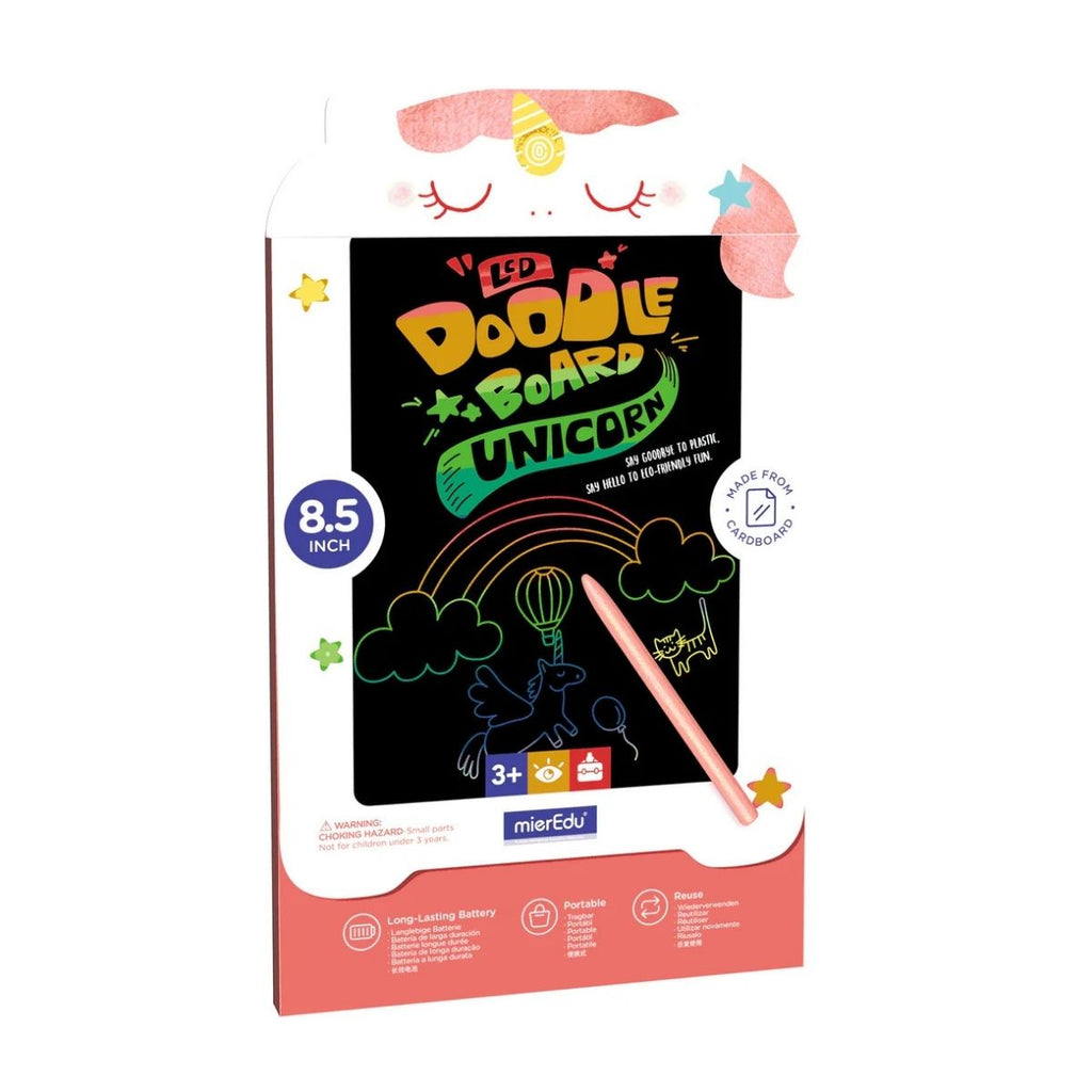 LED Doodle Board Unicorn with packaging on a white background