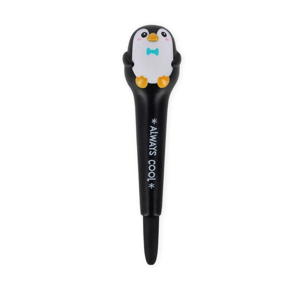 Penguin-shaped pen with 'Always Cool' text on a white background