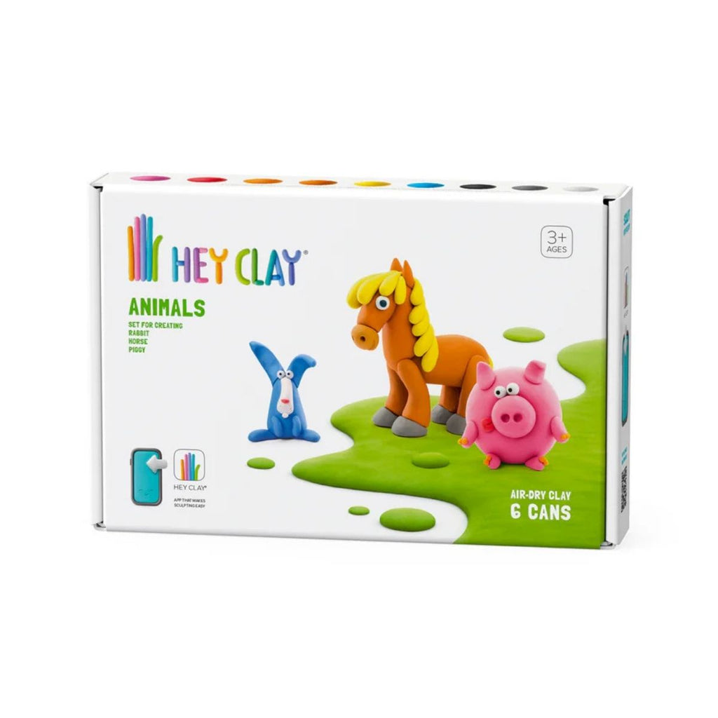 Box of Hey Clay animal-themed air-dry clay set on a white background