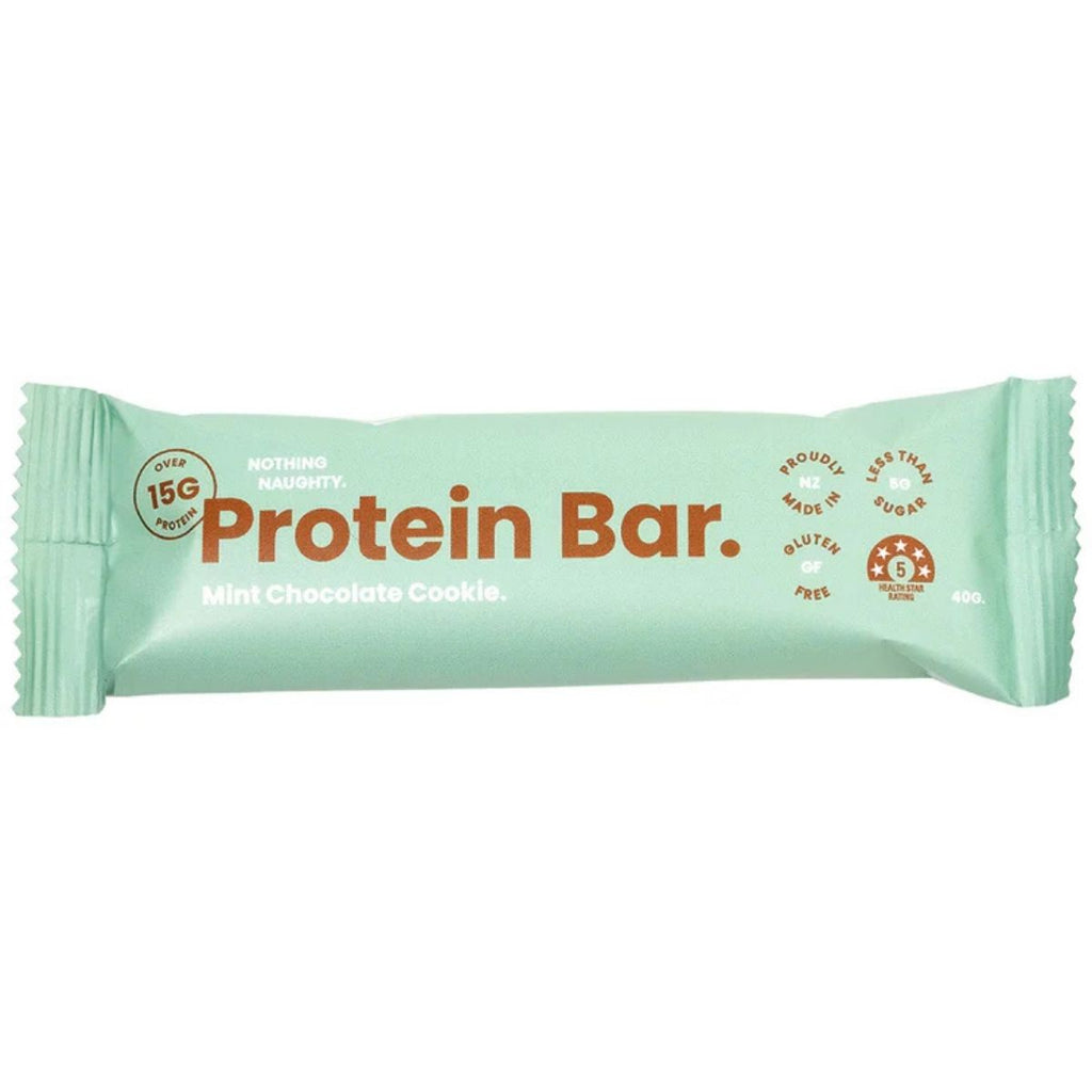 Mint green protein bar packaging with 'Protein Bar' text on a white background
