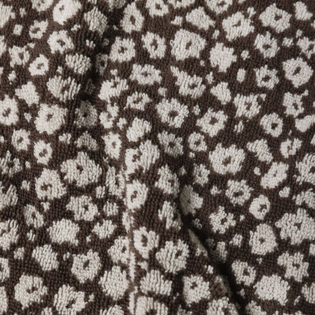 close up of floral towel fabric
