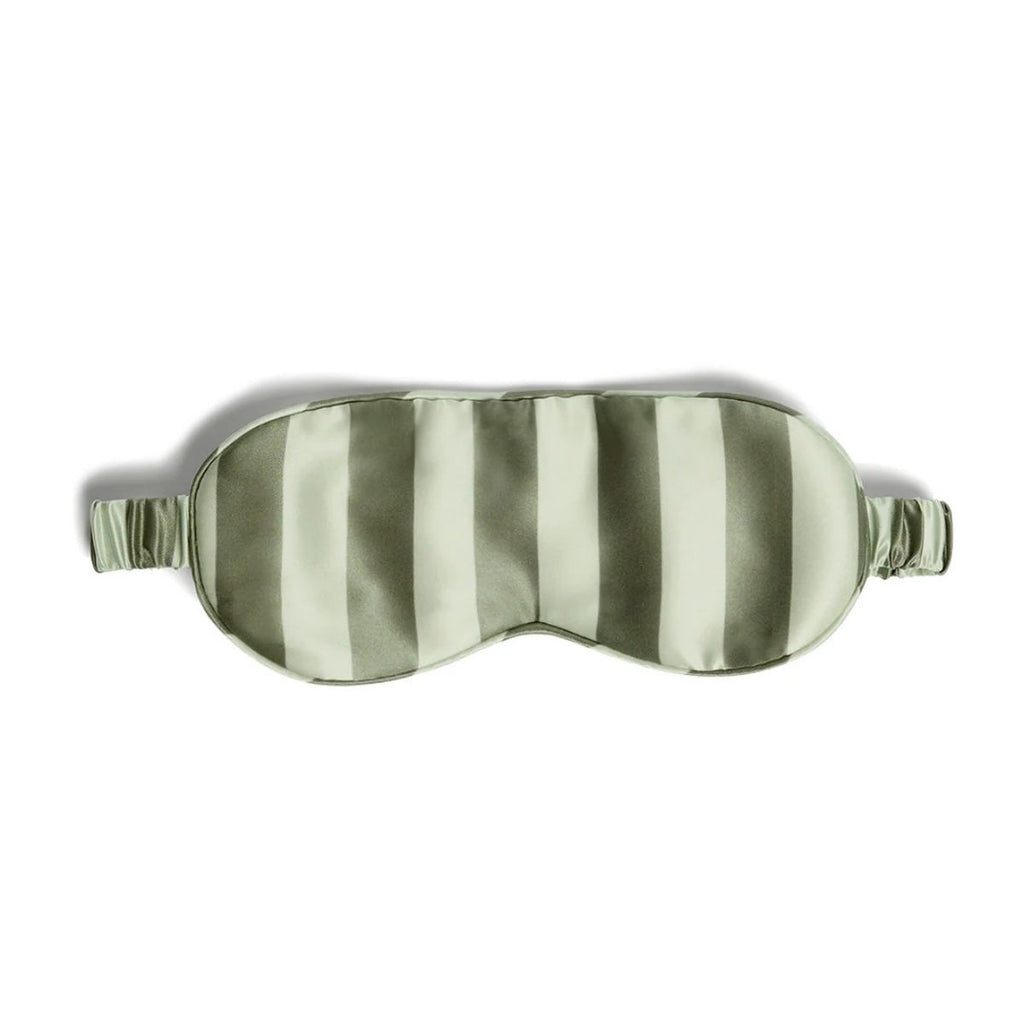 Striped satin eye mask on a white background