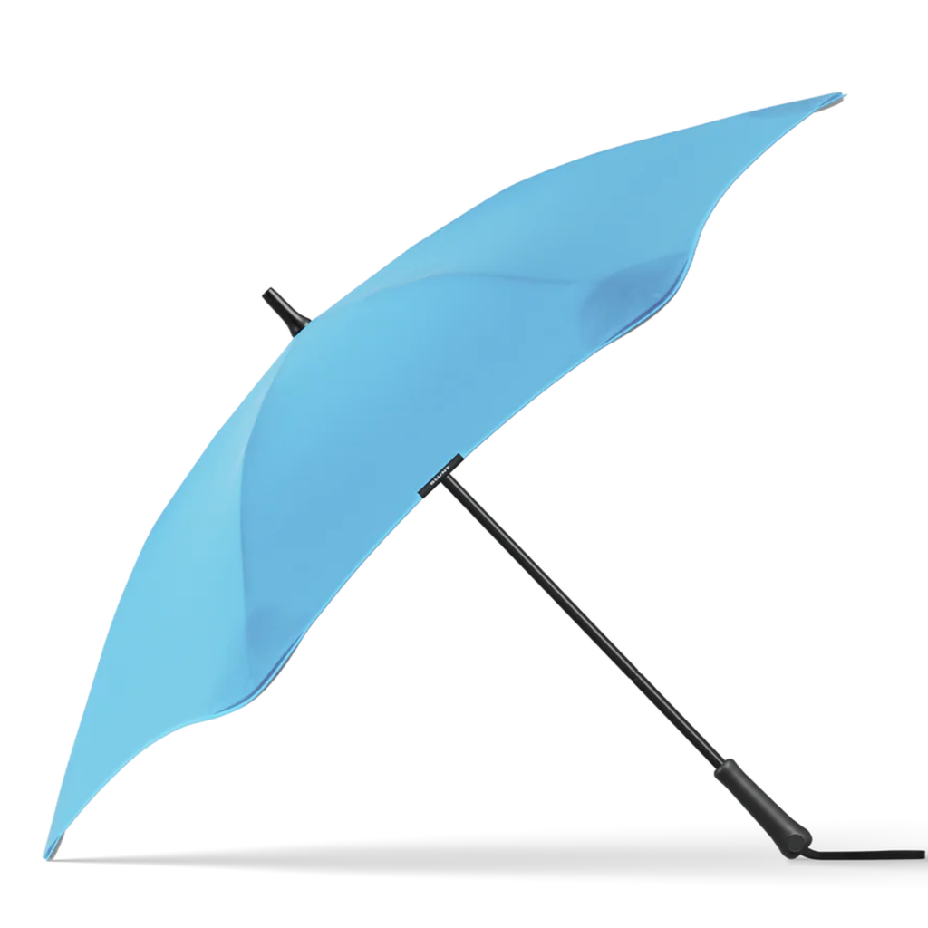 A blue blunt brand umbrella
