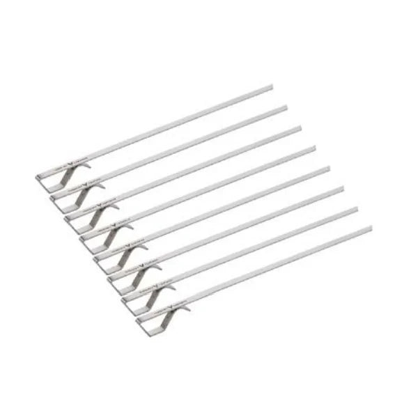 Set of metal grill grates on a white background