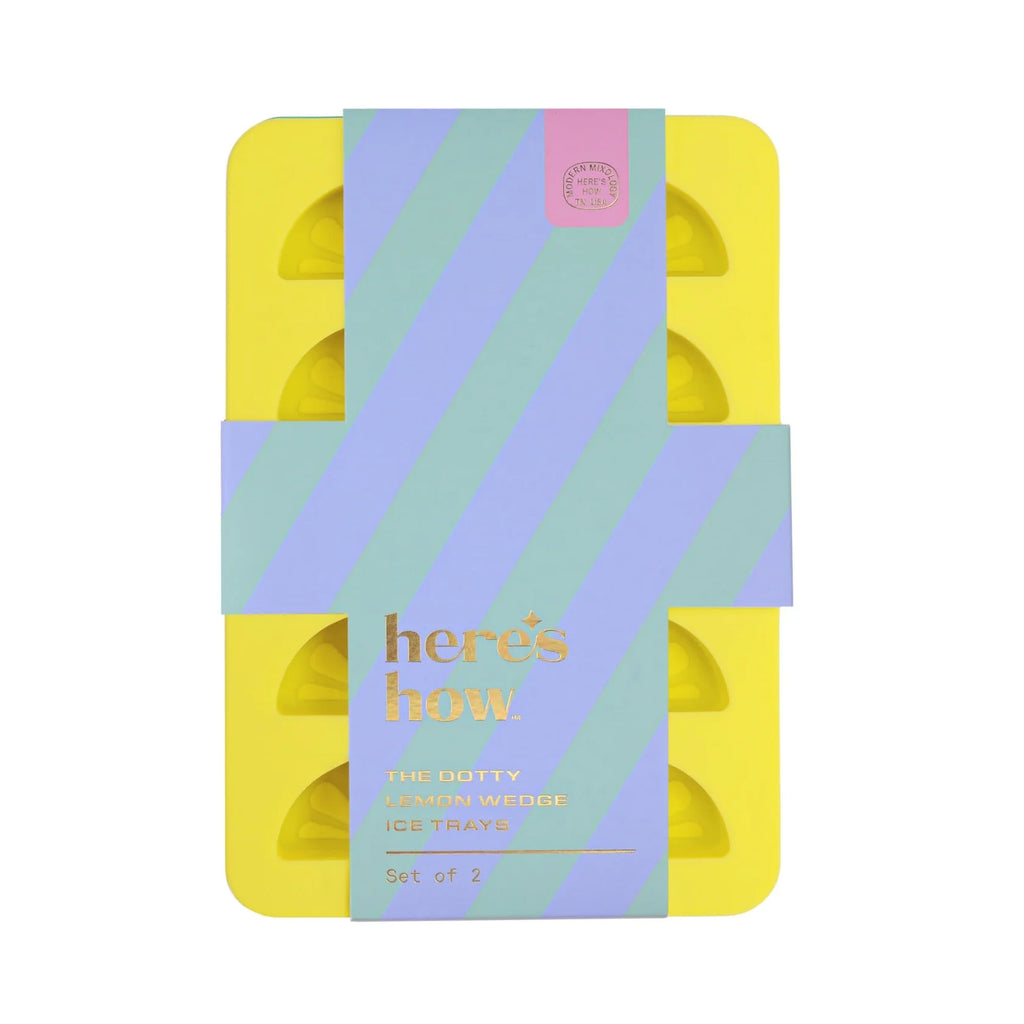 Silicone ice tray packaging with colorful design on a white background