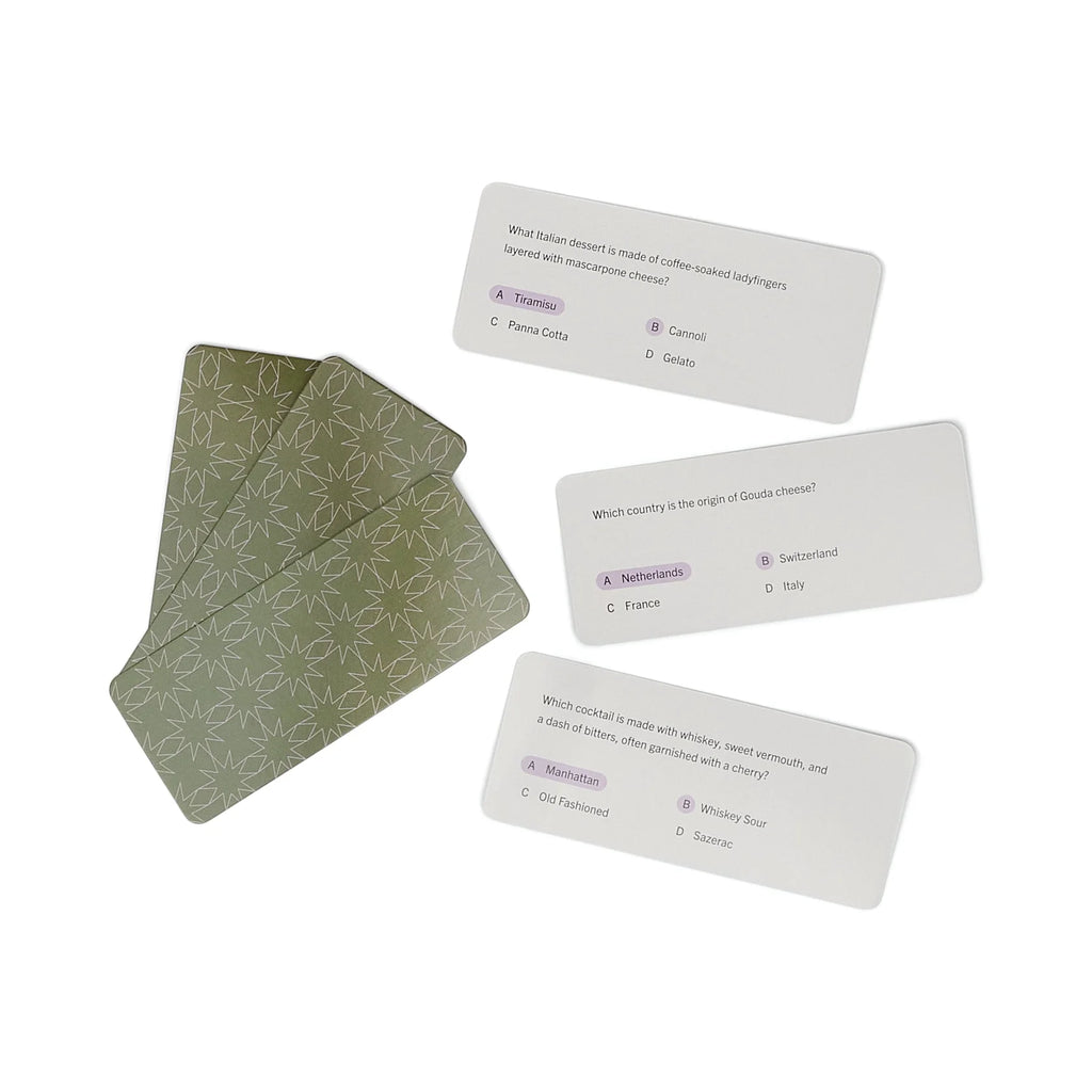 Set of game cards on a white background