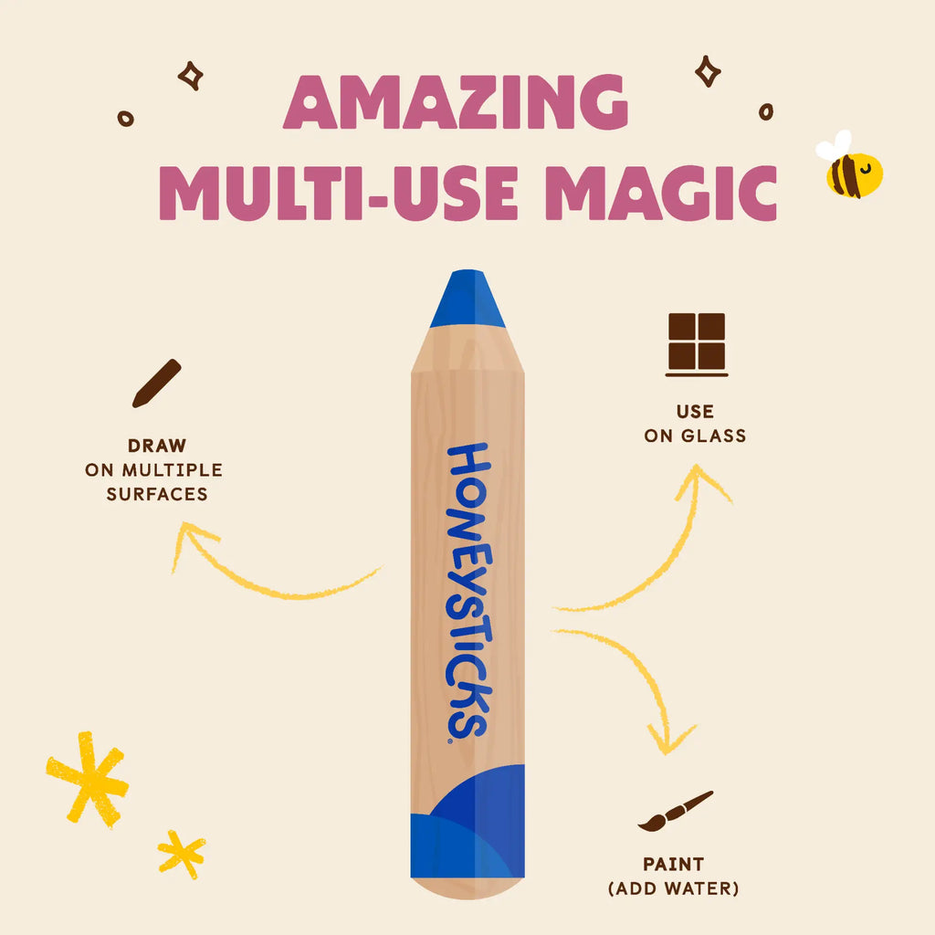 HoweySticks multi-use product with text on a beige background