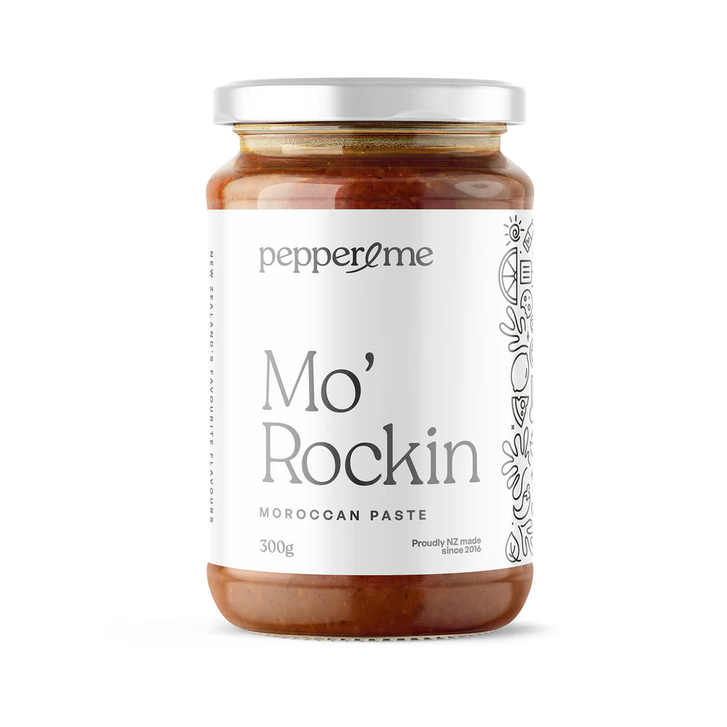 Jar of Mo' Rockin Moroccan Paste by Pepper & Me on a white background