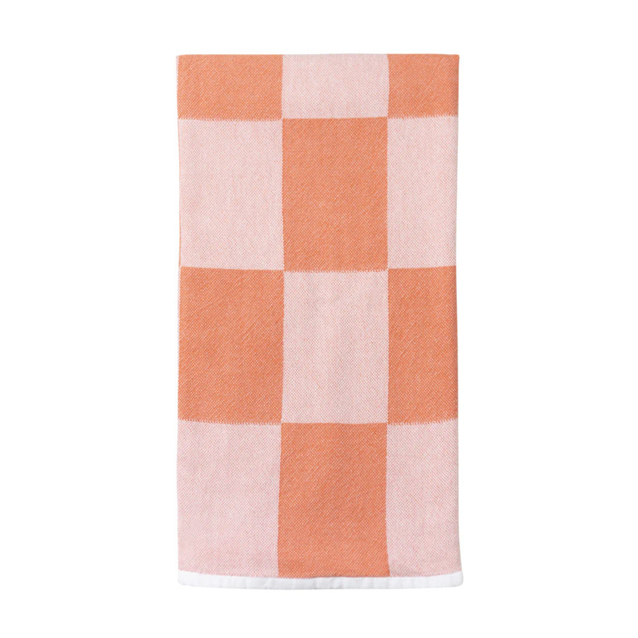 Checkerboard Towel Coral The Country Providore