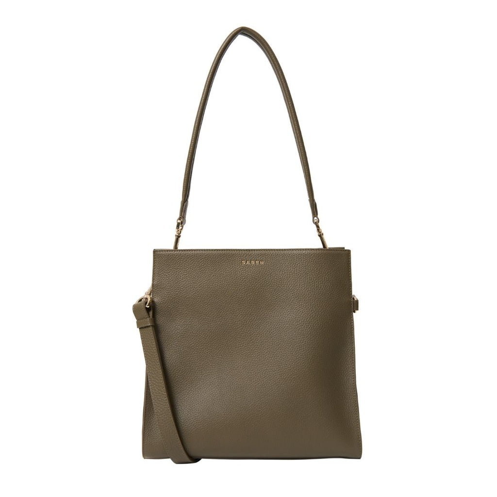 Saben - Beatrice Shoulder Bag - Rosemary. Olive green shoulder handbag