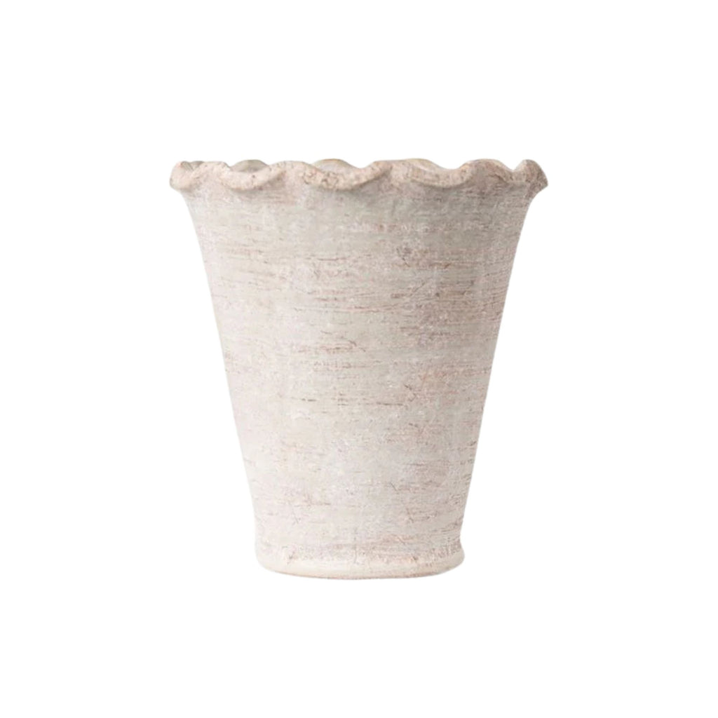 Textured vase on a white background