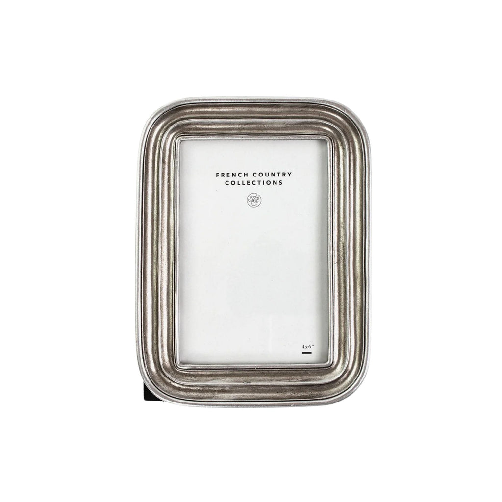 Chunky Double Rim Photo Frame 4 x 6 - silver colour
