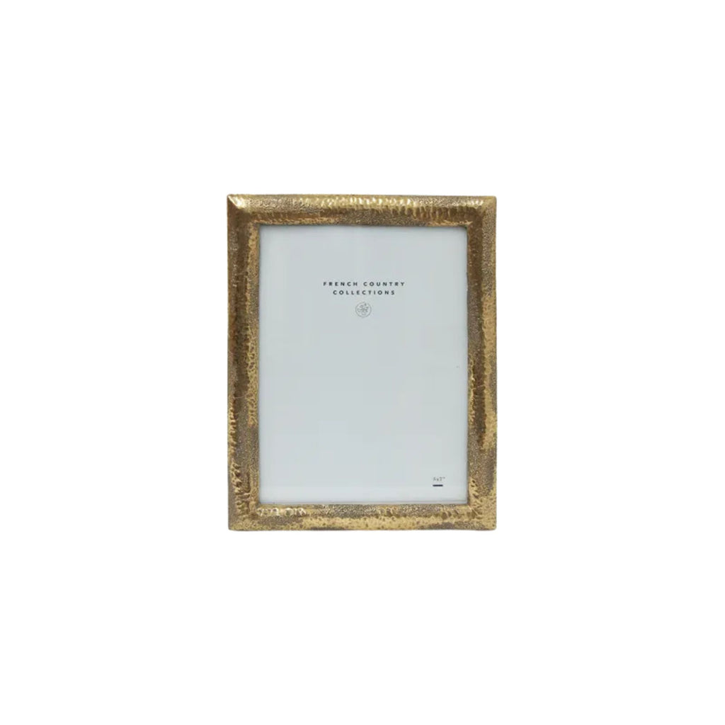 Gold picture frame on a white background