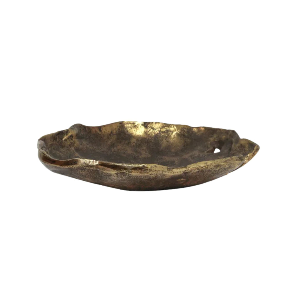 Gold decorative bowl on a white background