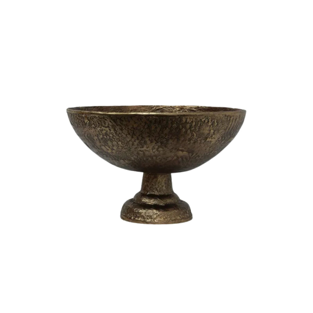 Decorative bronze bowl on a white background