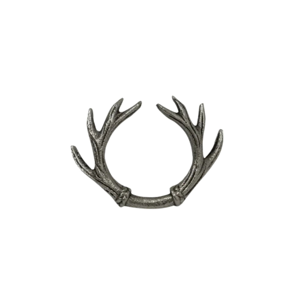 Decorative antler design on a white background