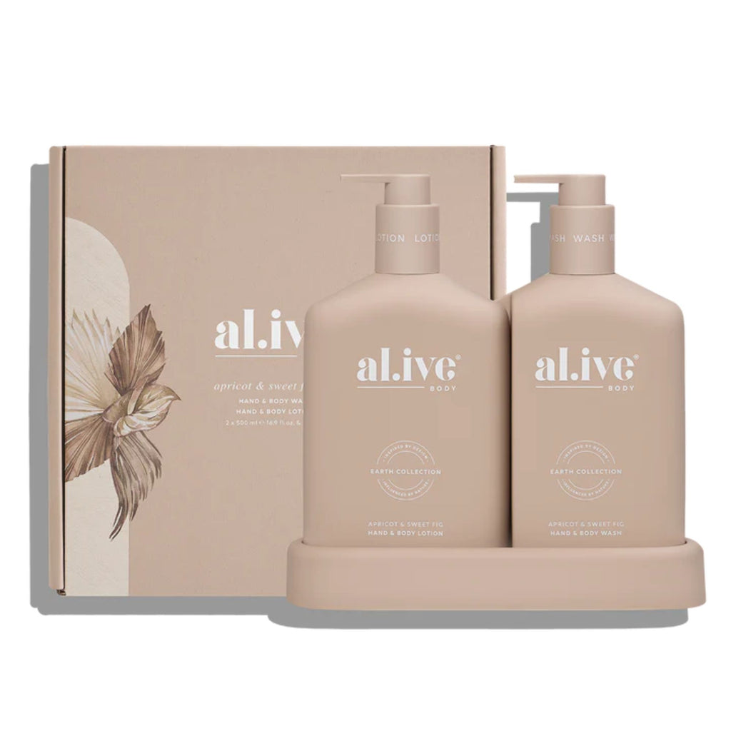 Two beige bottles with 'al.ive' branding on a white background