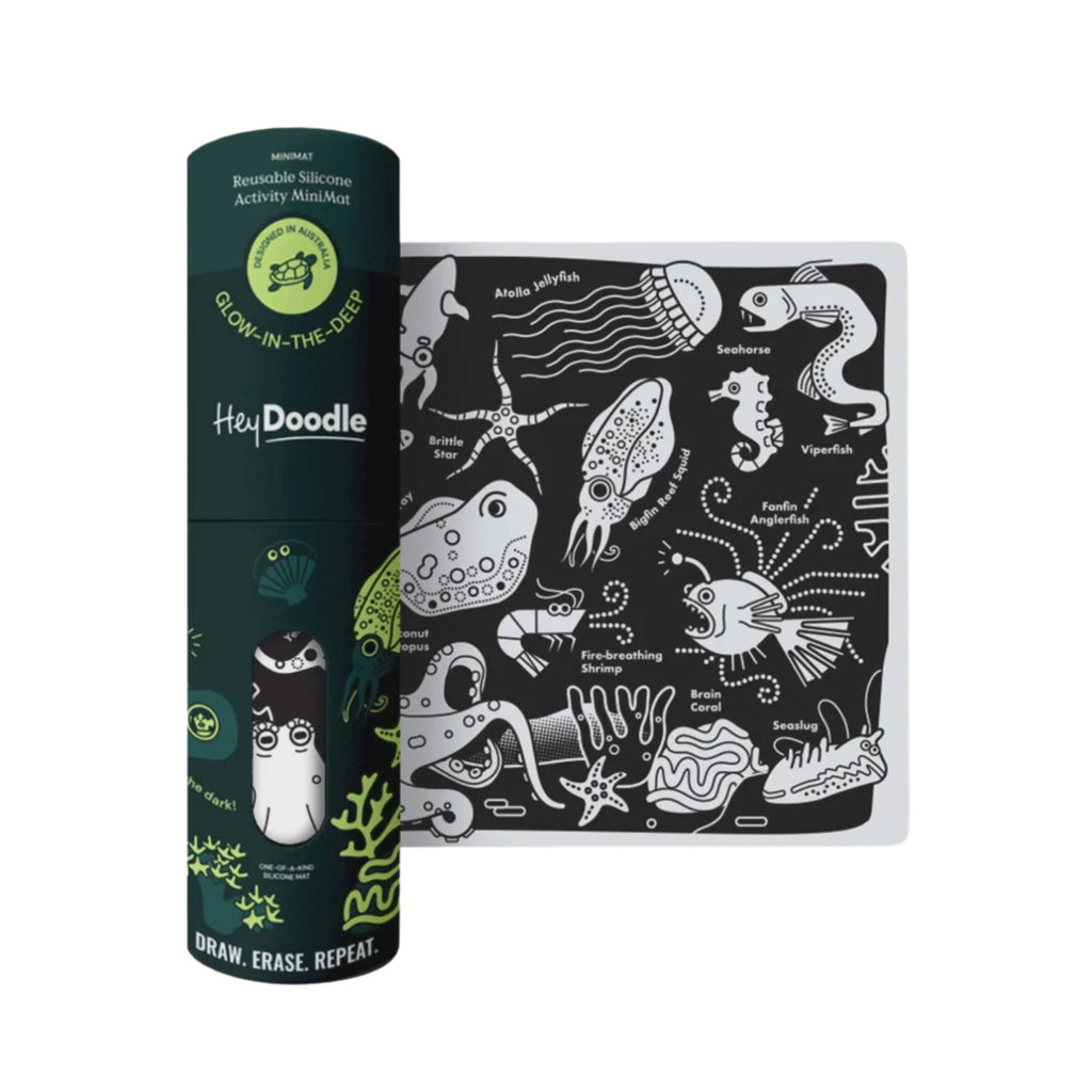 Hey Doodle product with marine animal illustrations on a white background