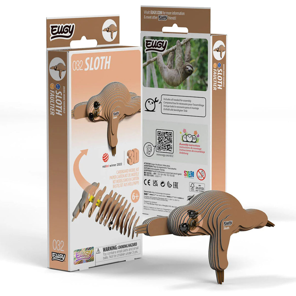 Eugy - Sloth - 3D Cardboard Model Kit – The Country Providore