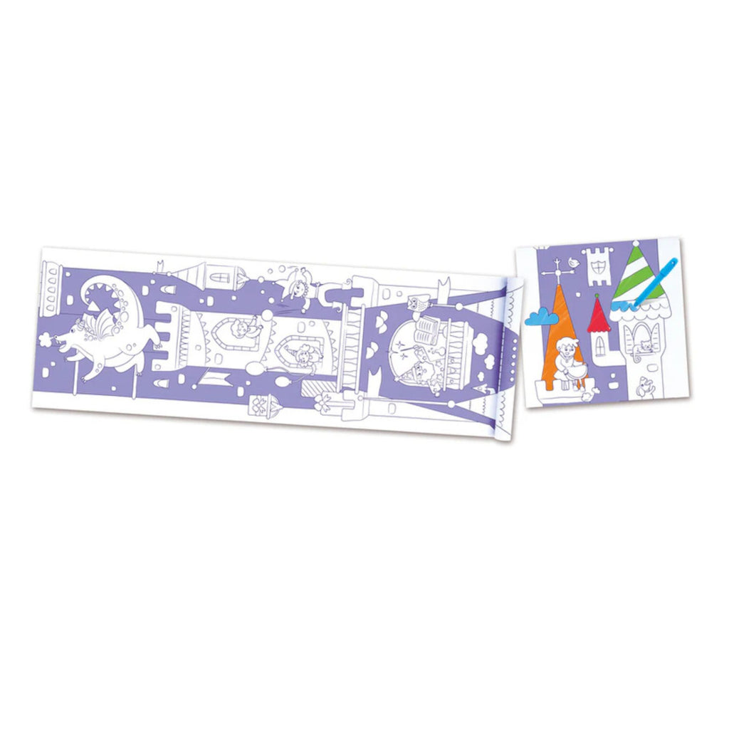 Two coloring books with illustrations on a white background