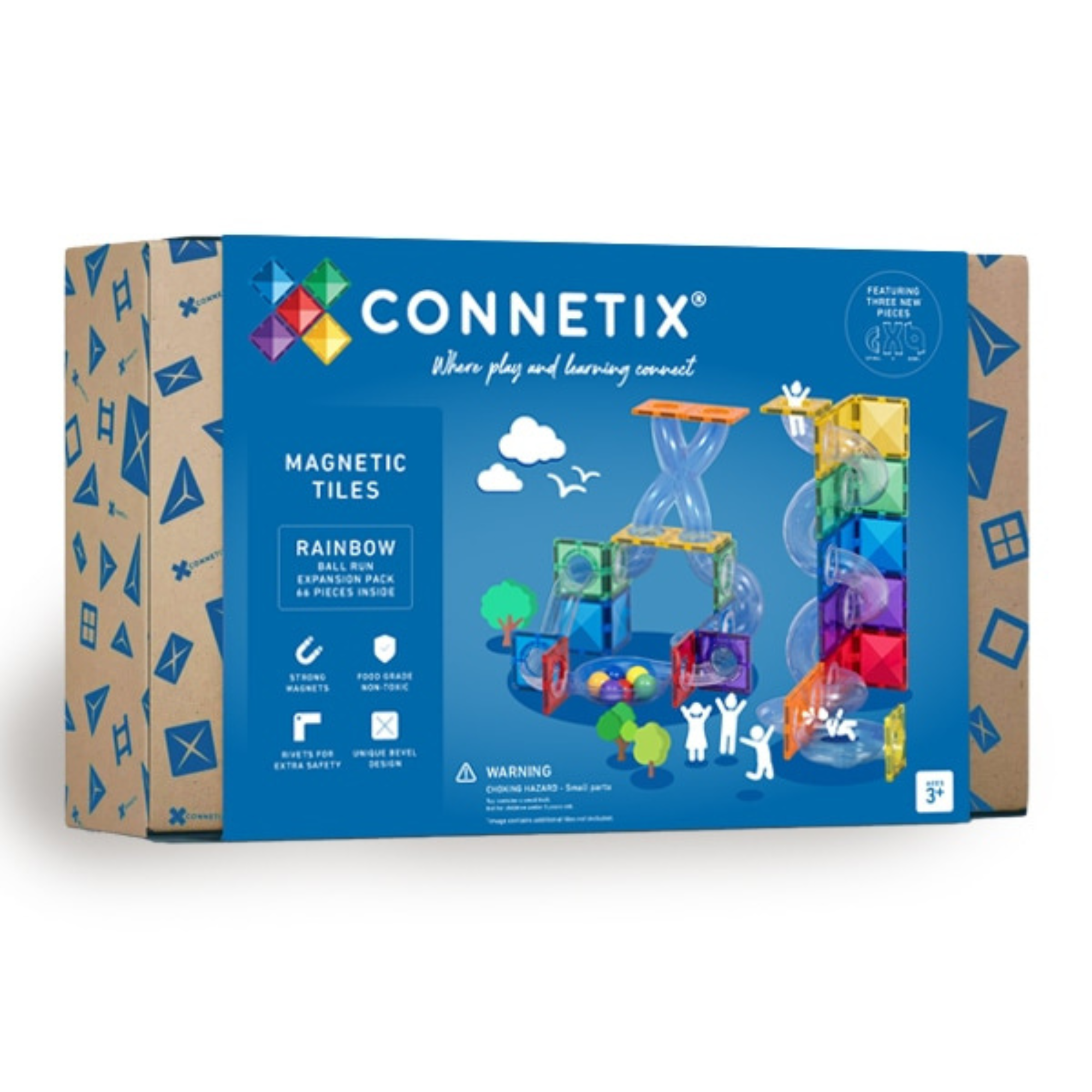 Connetix Tiles Rainbow Ball Run Expansion Pack 66pc – The