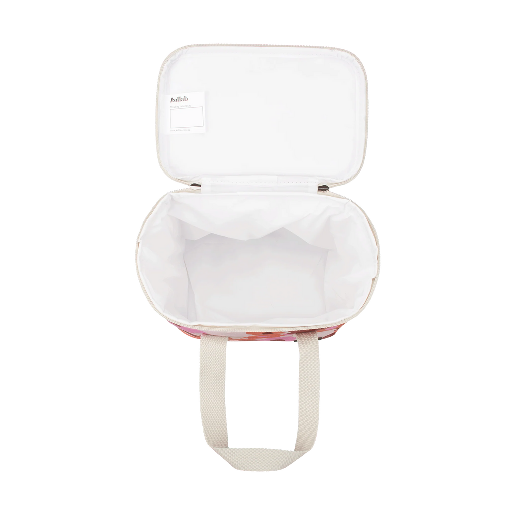 Clear baby seat with a strap on a white background