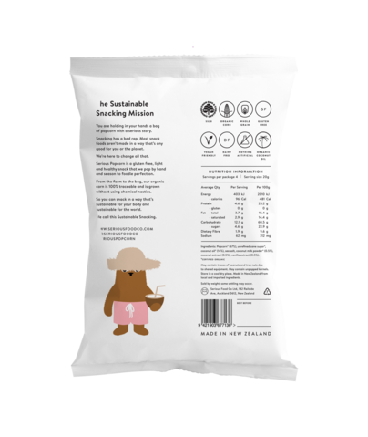 Snacking has a bad rap but Serious Foods make sure their snack foods aren’t made in a way that isn't any good for you or the planet! From the farm to the bag, their organic products are 100% traceable, and free-from chemical nasties. So you can snack in a way that’s sustainable for your body and sustainable for the world.