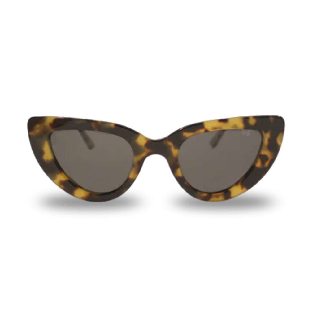 Bored George Rhia Tort sunglasses with a solid tortoise shell frame and dark lens