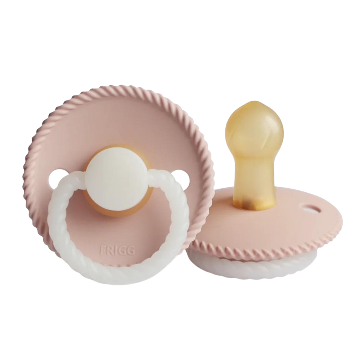 Frigg - Natural Latex Pacifier - Rope Blush Night – The Country Providore