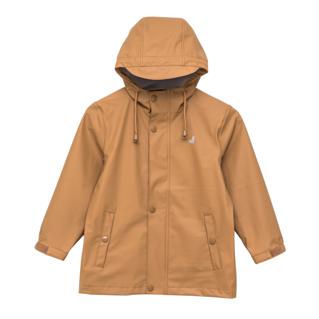 A light brown rain-jacket